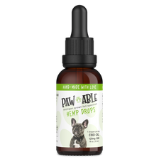 Pawable Hemp Drops 125mg bottle, front